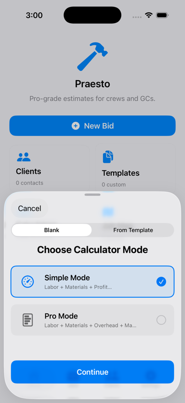 New Bid